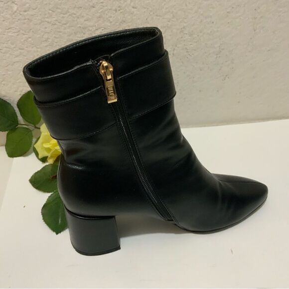 IDIFU Women Dressy Chunky Heel Ankle Boots Pointed Toe Metal Boots Size 8.5 - Picture 11 of 11